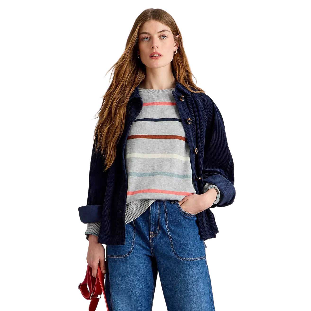 White Stuff Olive Stripe Jumper